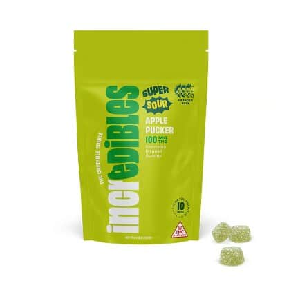 Super Sour Apple Pucker - 100mg Candies - 10pk thumbnail 2