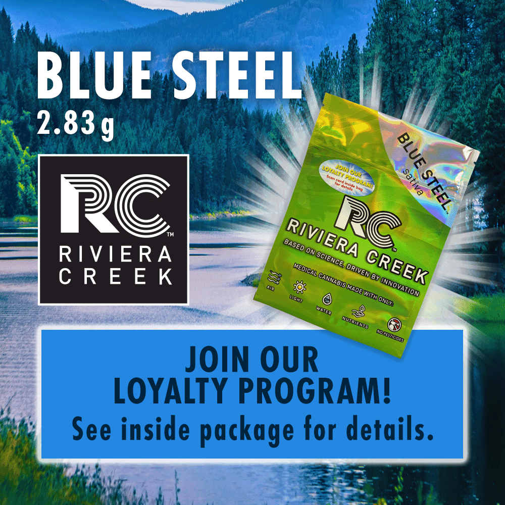 Blue Steel - 2.83g Whole Buds - Sativa thumbnail 2
