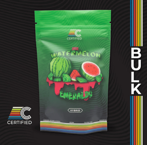 Sour Watermelon Emeralds - 400mg Candies - 40pk thumbnail 2