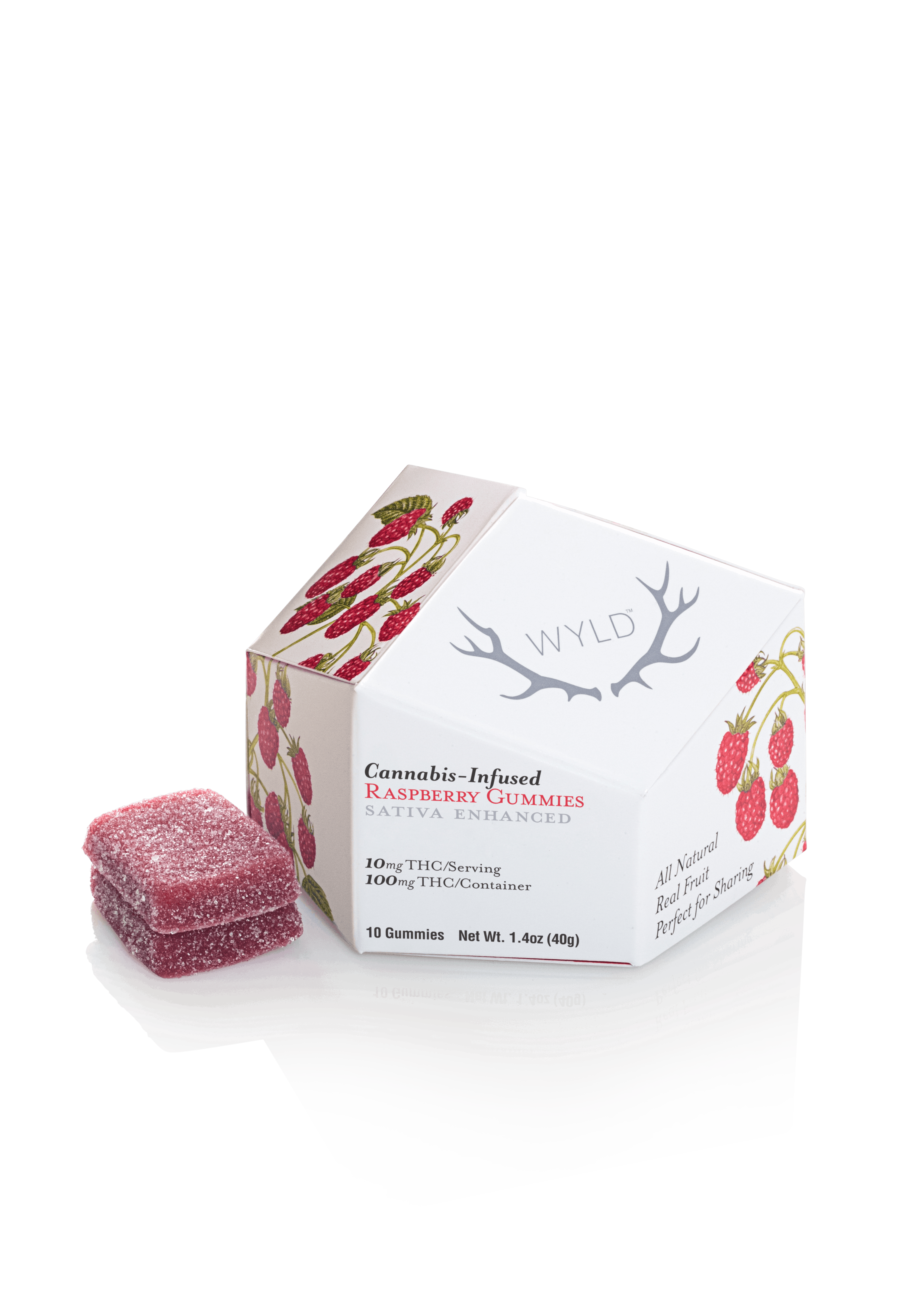 Raspberry - 100mg Candies - Sativa - 10pk thumbnail 2