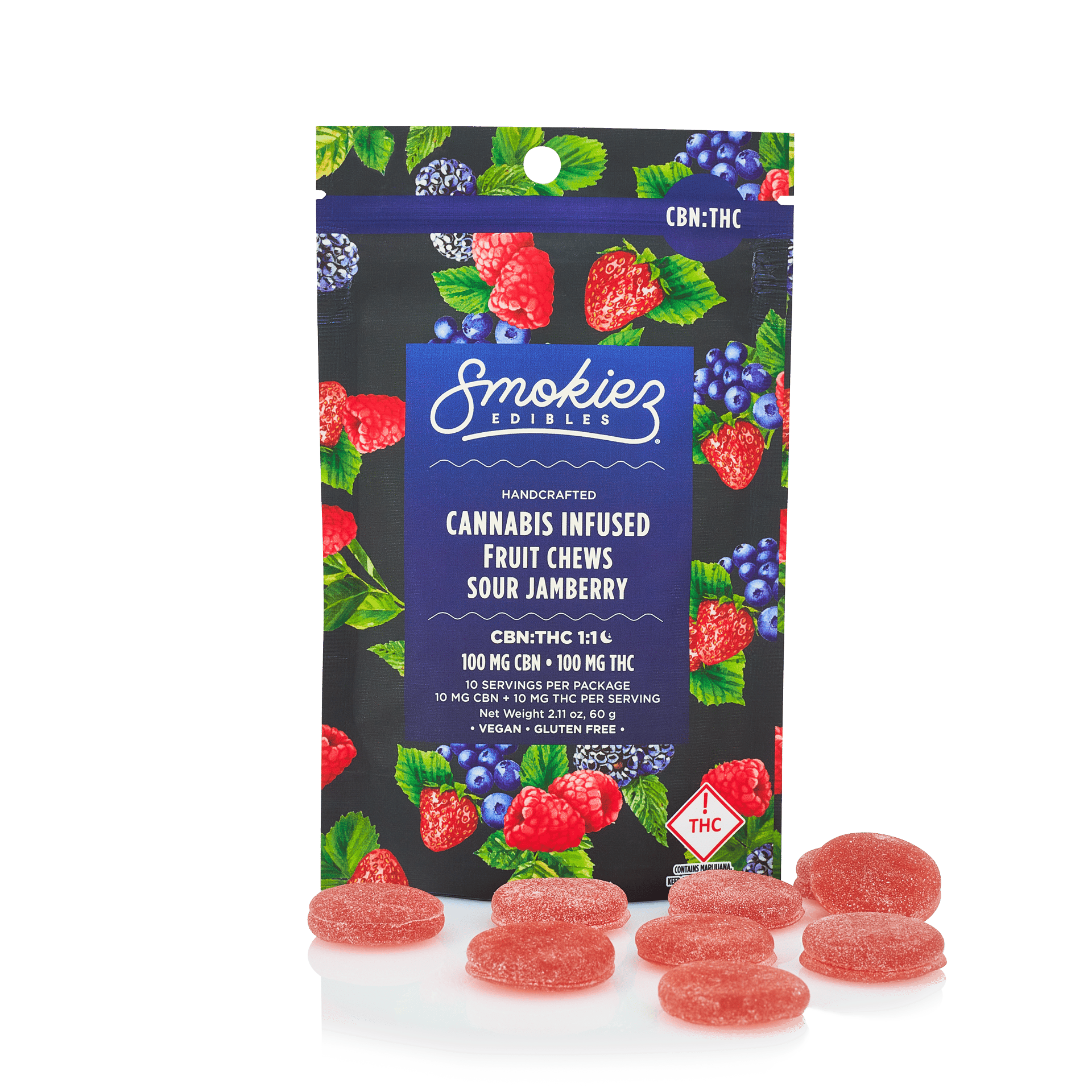 Sour Jamberry 1:1 - 100mg Candies - 10pk thumbnail 2
