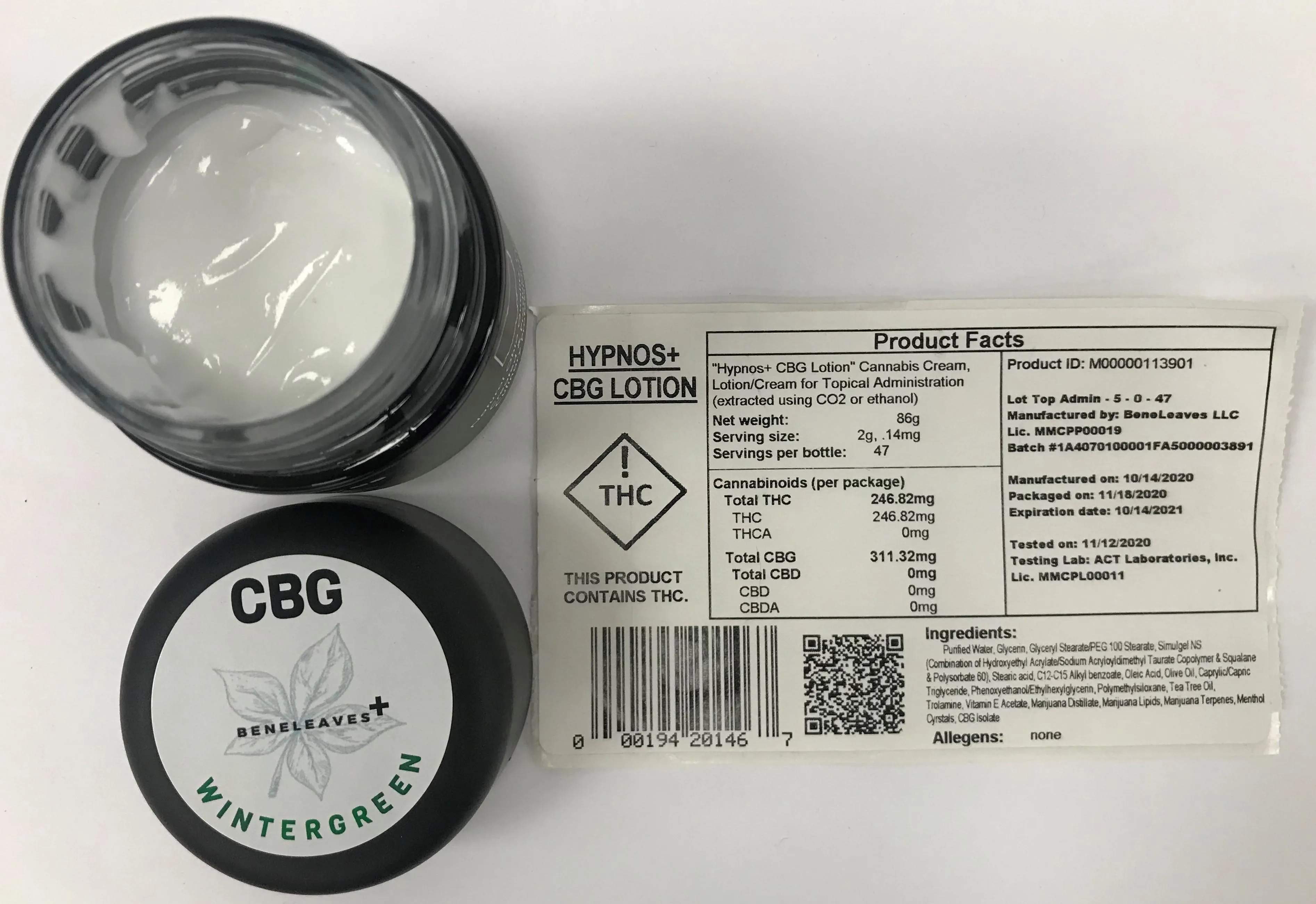 Wintergreen Hypnos + CBG - Lotions thumbnail 3