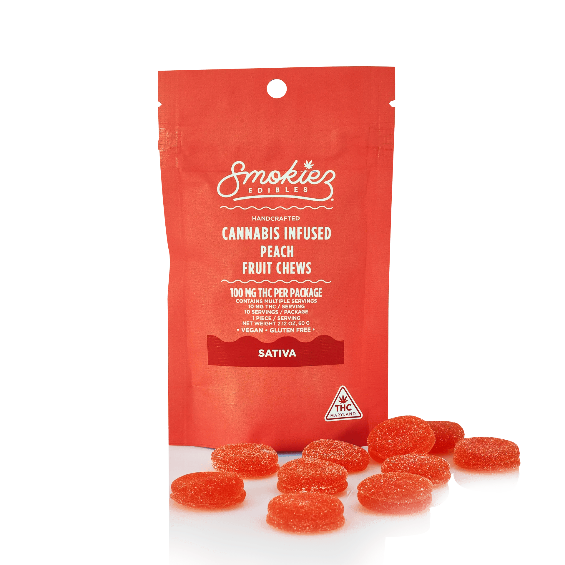 Peach - 100mg Candies - Sativa - 10pk thumbnail 3