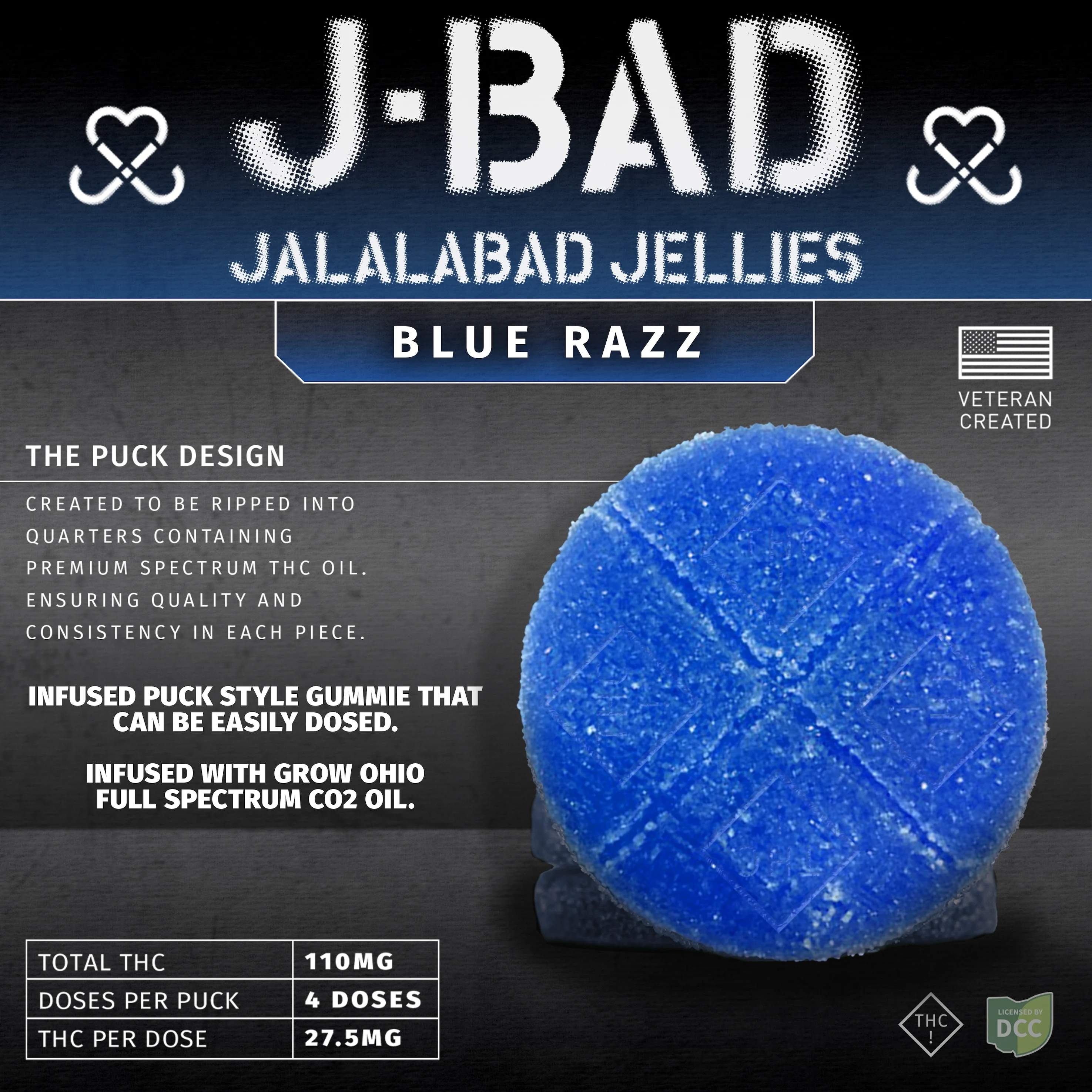 Blue Razz Sour - 110mg Candies - 4pk