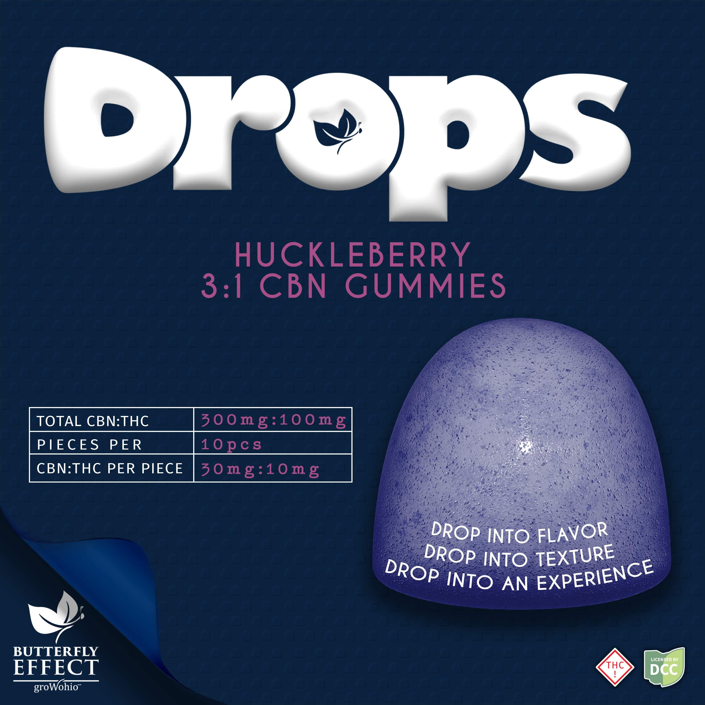 Huckleberry CBN 3:1 - 100mg Candies - 10pk