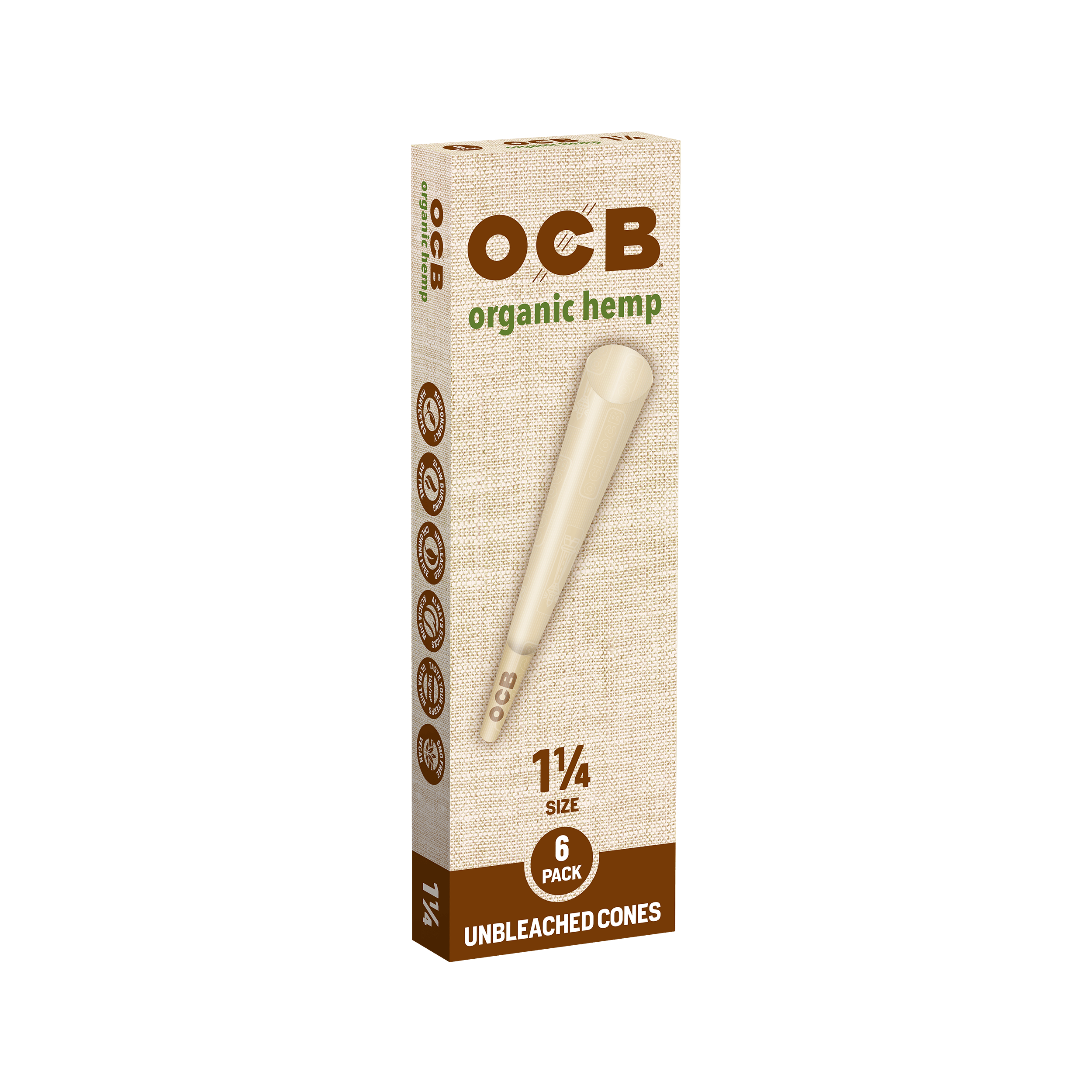 organic hemp cone 1 1/4"