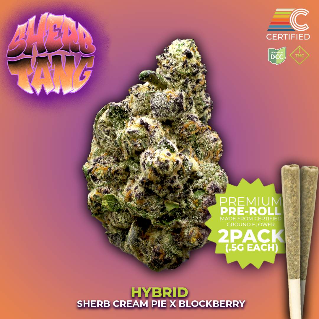 Sherbtang #8 - 1g Whole Buds - Hybrid - 2pk