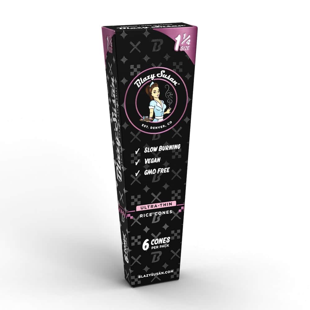 Ultra Thin Rice Prerolled Cones 1 1/4 - Cones - 6pk