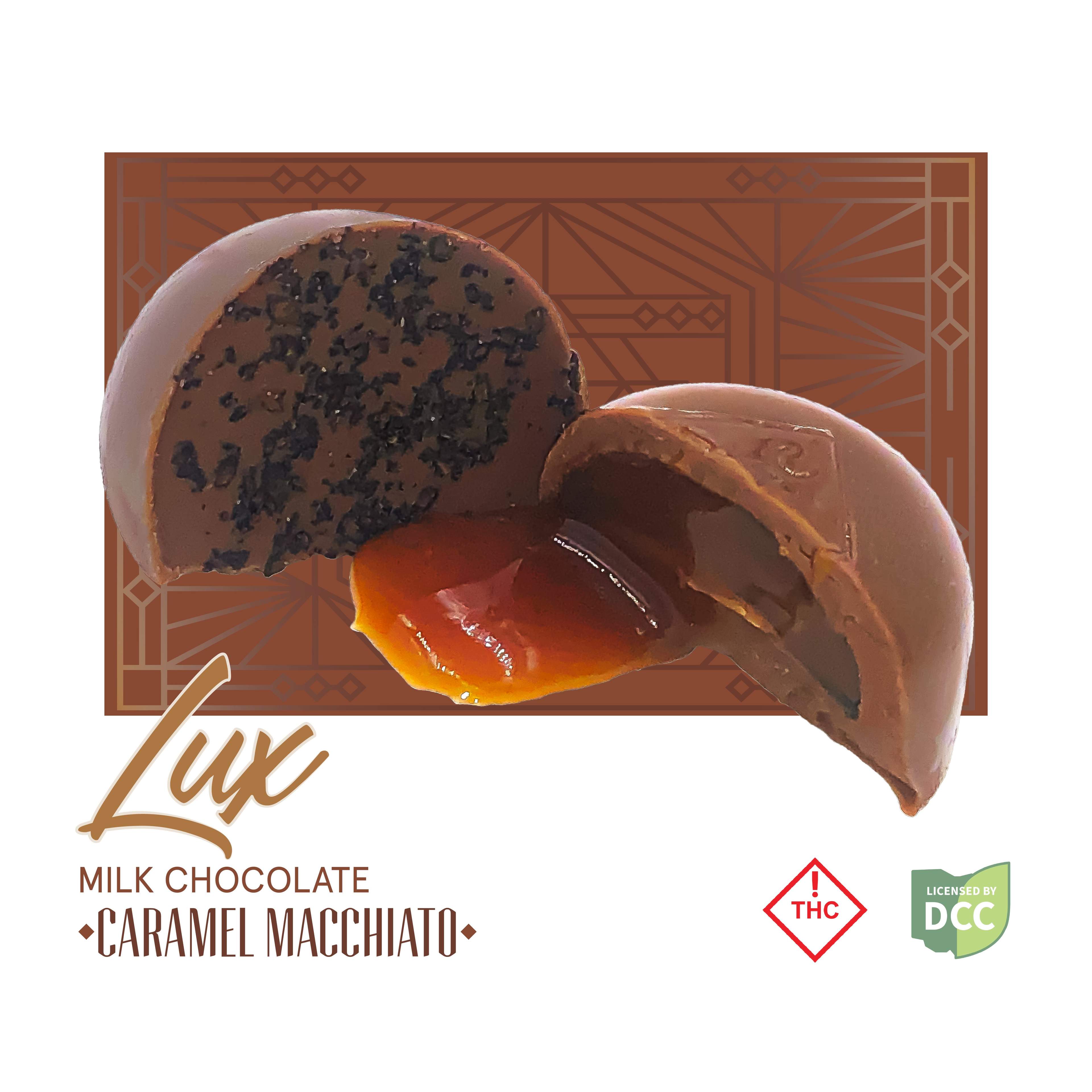 Milk Chocolate Caramel Macchiato - 100mg Chocolates - 10pk