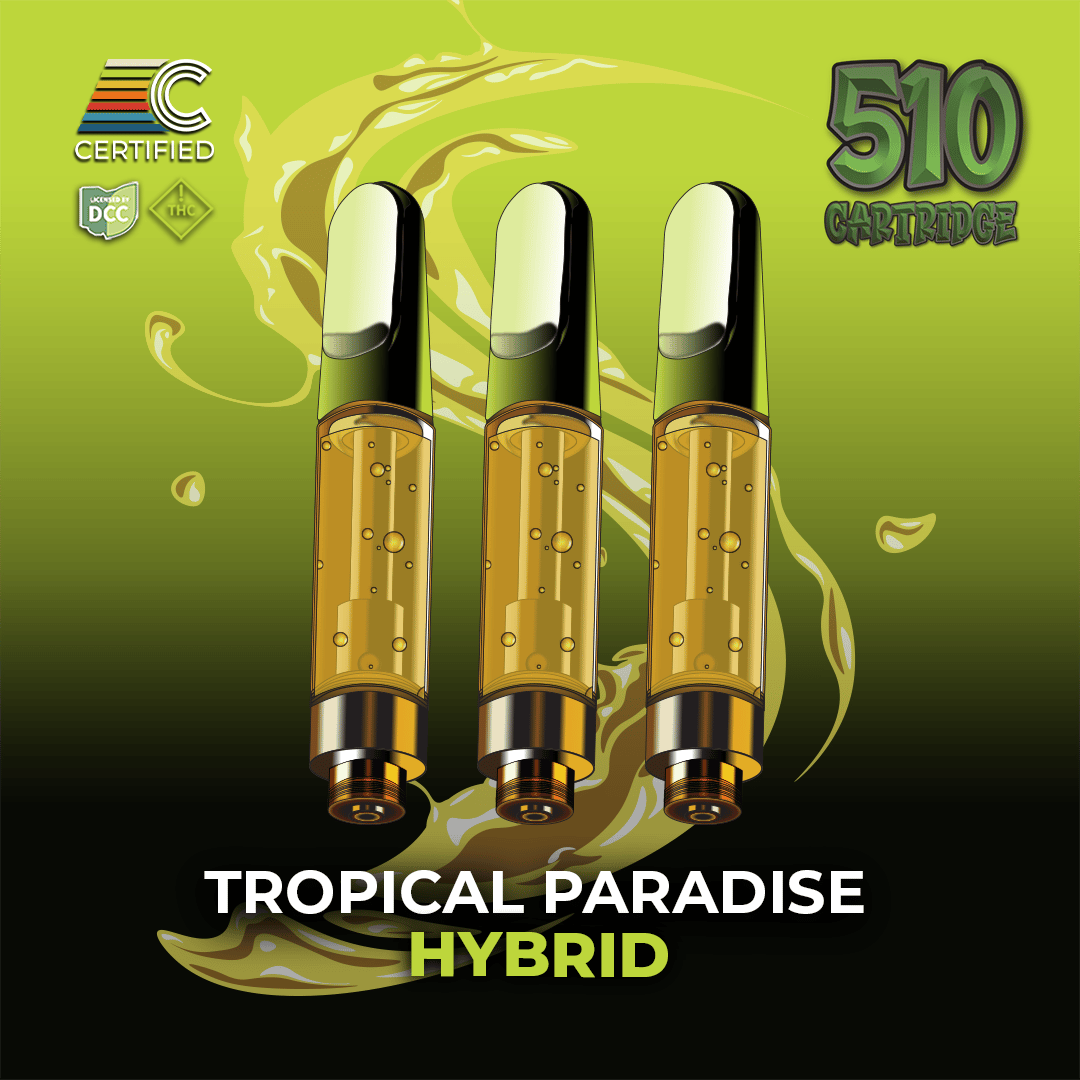 Tropical Paradise - 3g Distillate Cart - Hybrid - 3pk