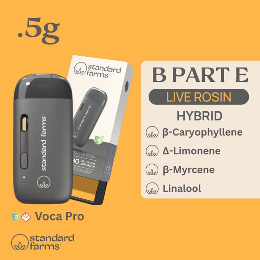 B Part E - 0.5g Live Rosin Disposable - Hybrid