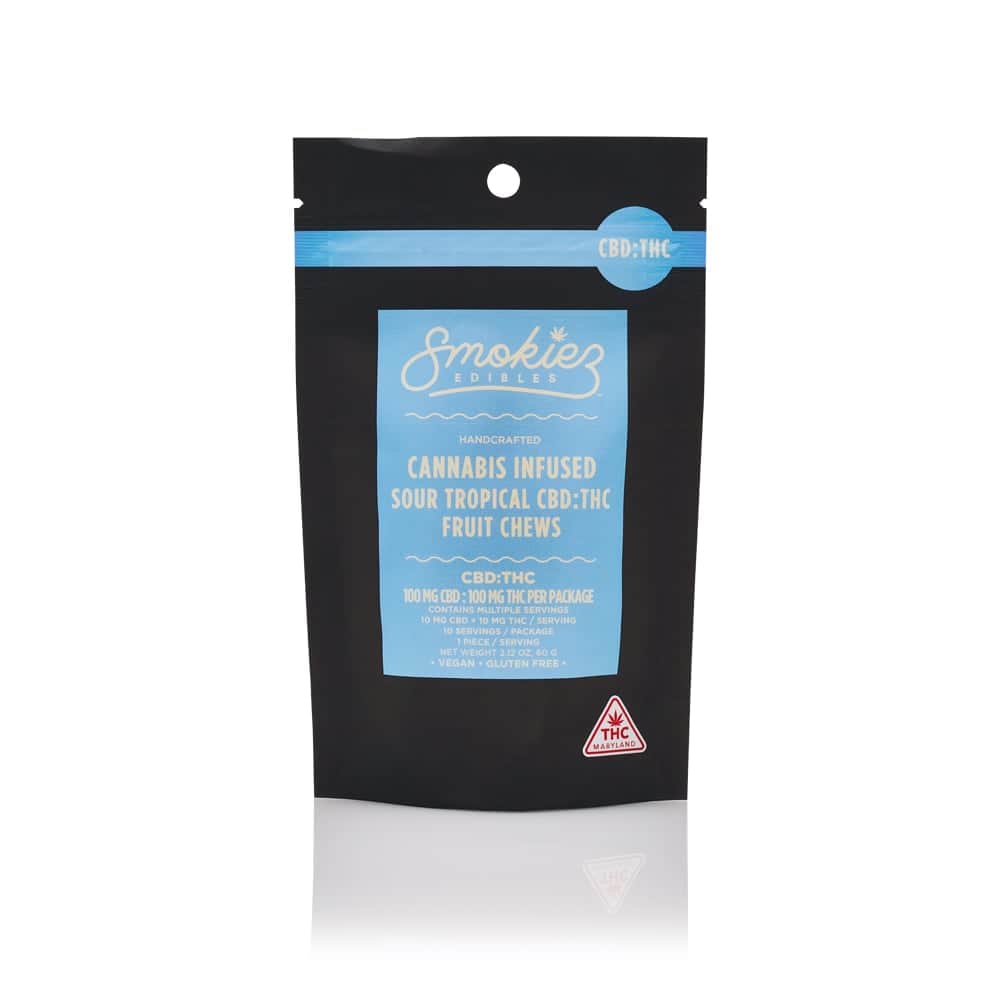 Tropical Fruit 1:1 - 100mg Candies - CBD - 10pk