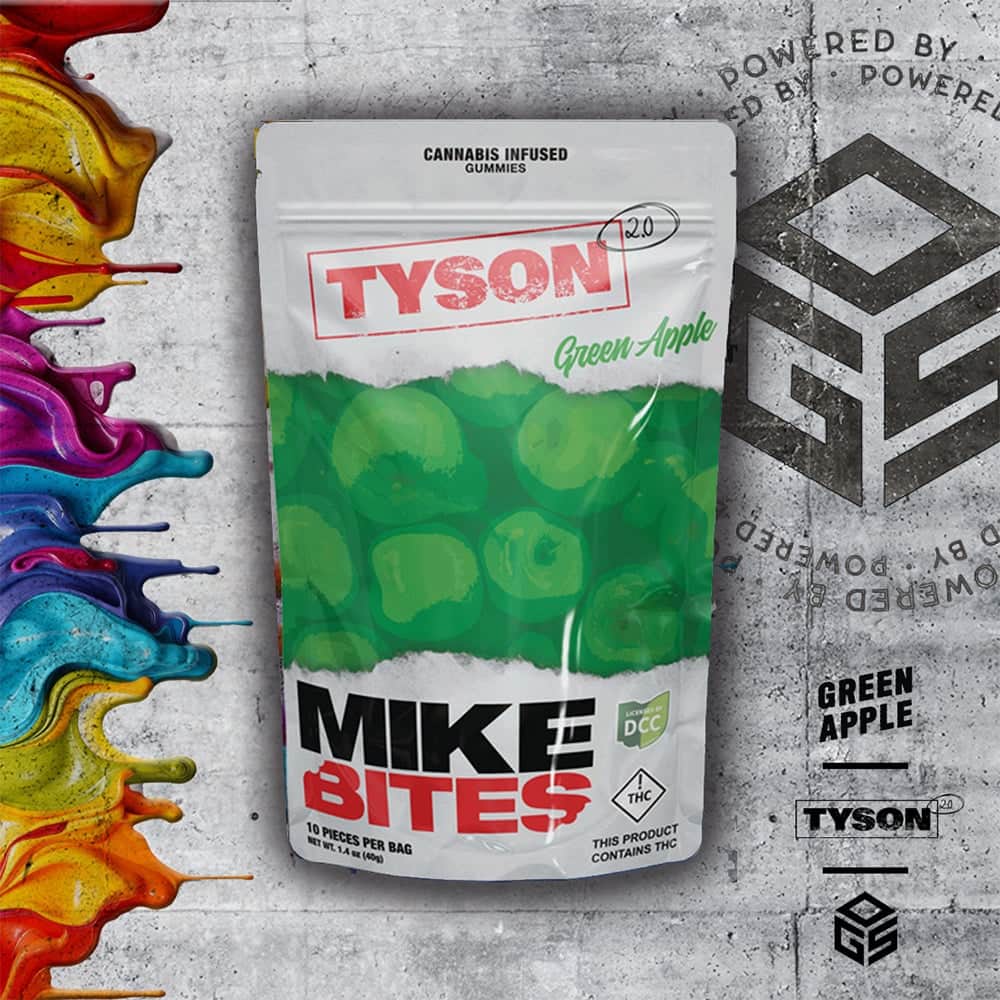 Mike Bites Green Apple - 110mg Candies - 10pk