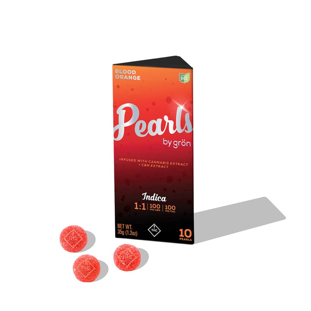 blood orange pearls 1:1 THC/CBN