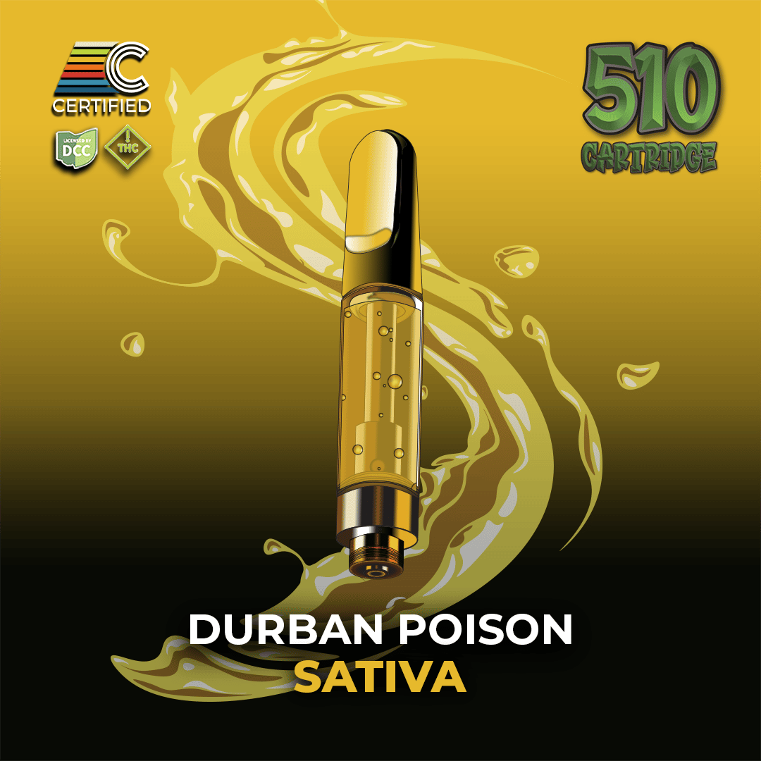 Durban Poison - 1g Distillate Cart - Sativa