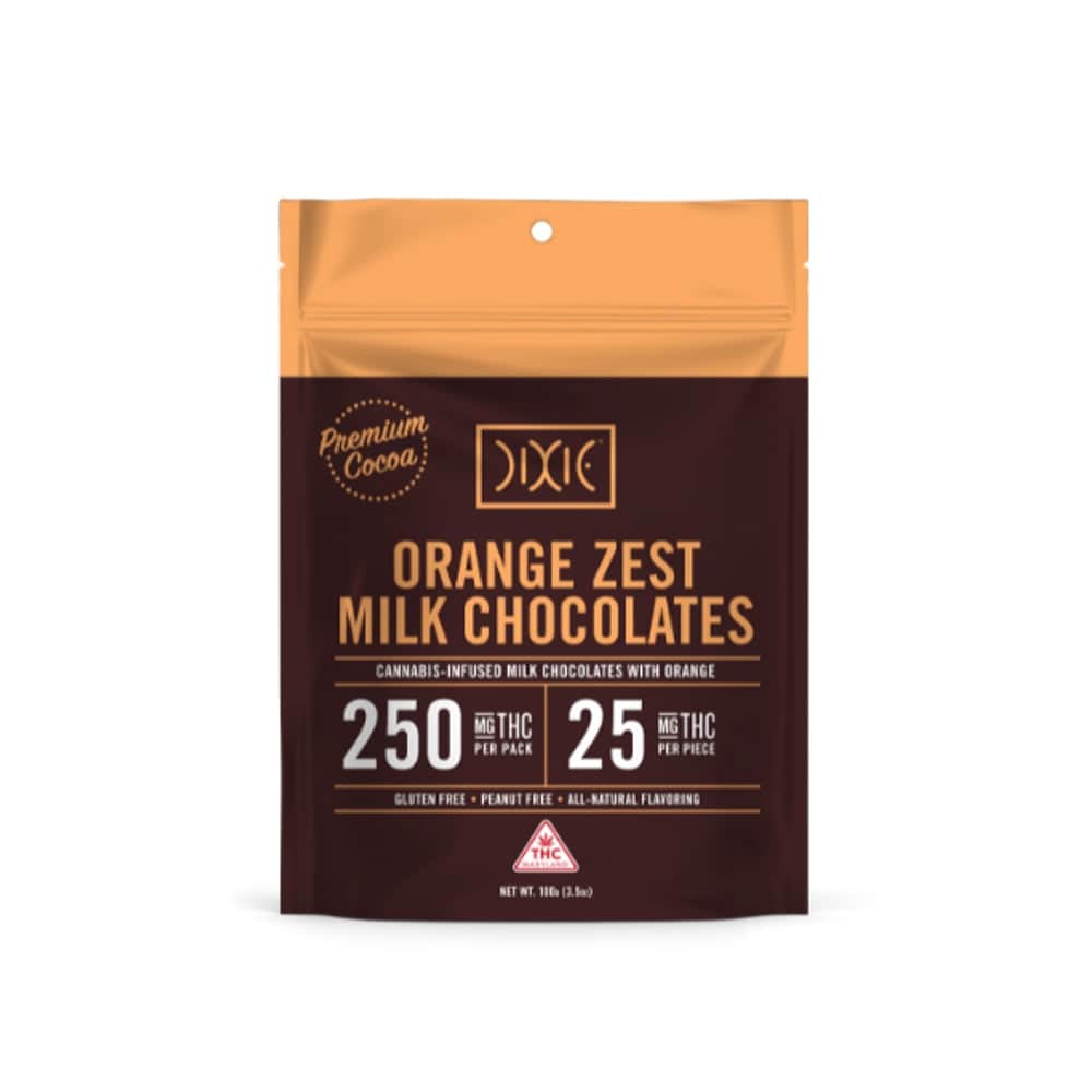 Orange Zest - 250mg Chocolates - 10pk
