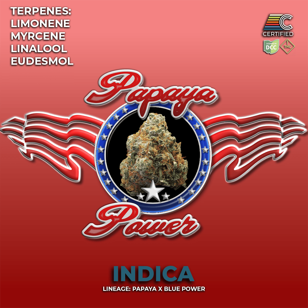 Papaya Power - 2.83g Whole Buds - Indica