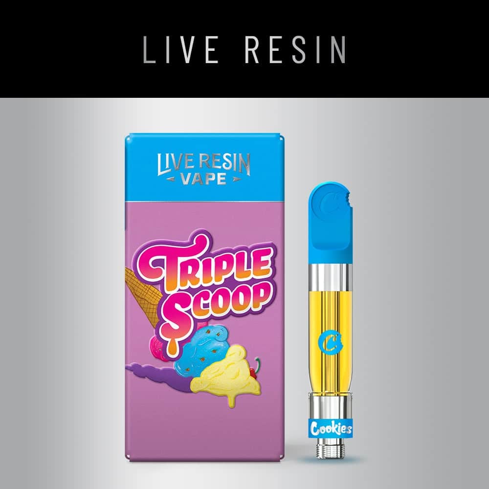 Triple Scoop - 0.5g Live Resin Cart - Indica