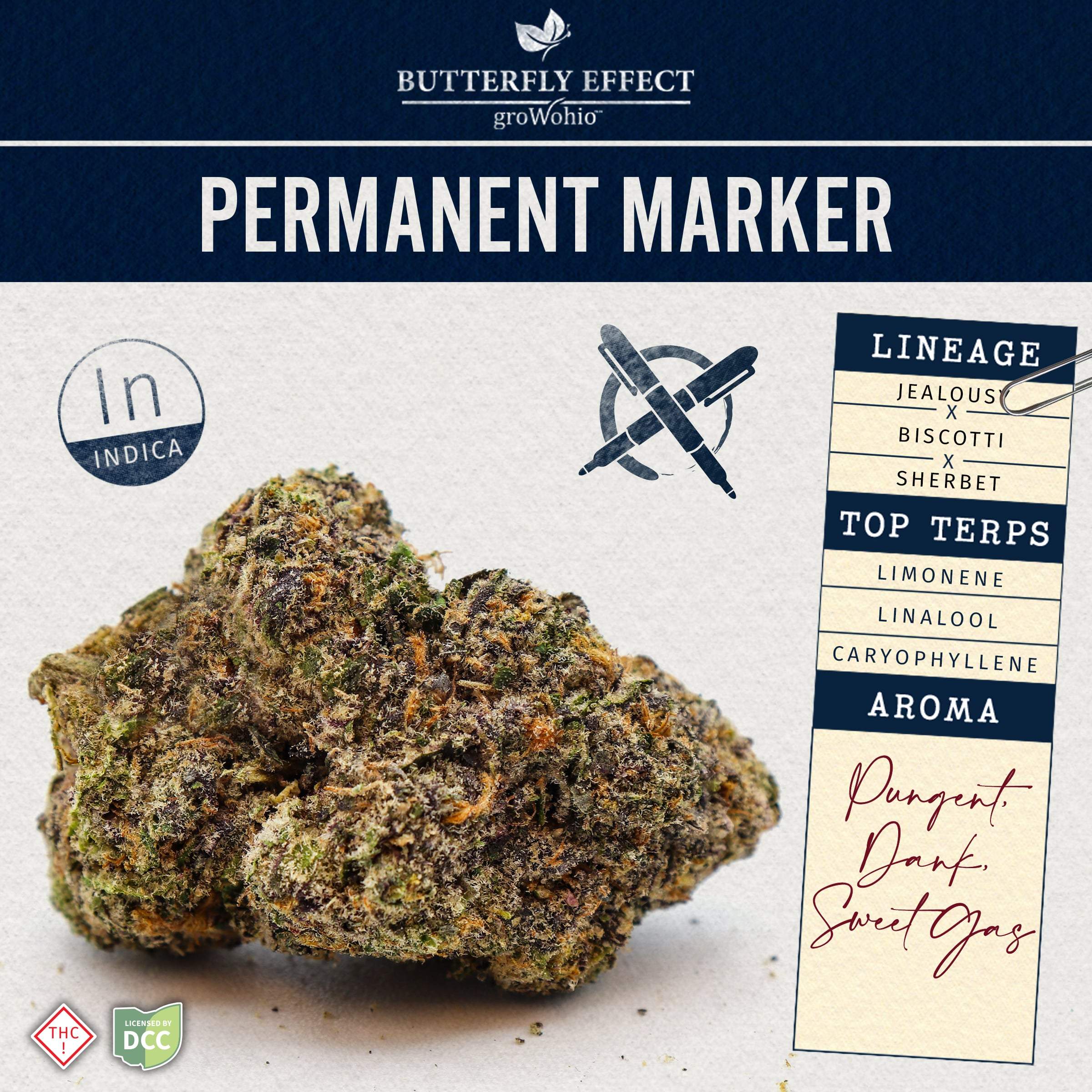 Permanent Marker - 3.5g Whole Buds - Indica