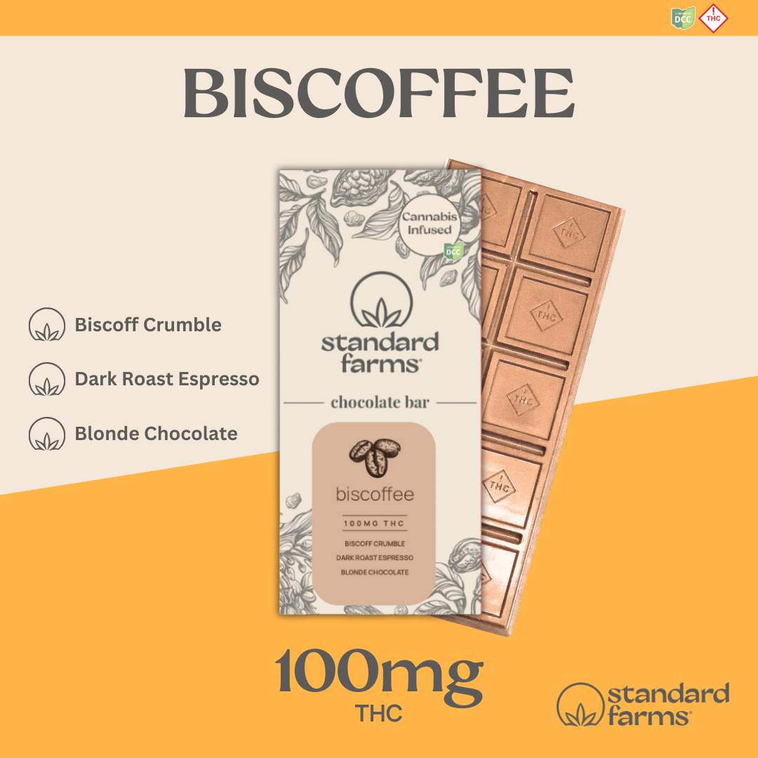 Blonde Chocolate Biscoffee Bar - 100mg Chocolates - 10pk