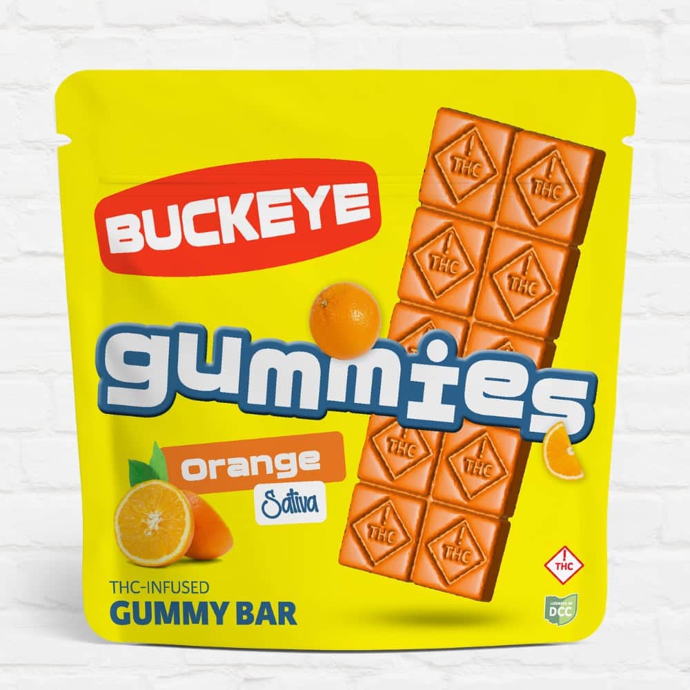 Orange Gummy Bar - 105mg Candies - 10pk