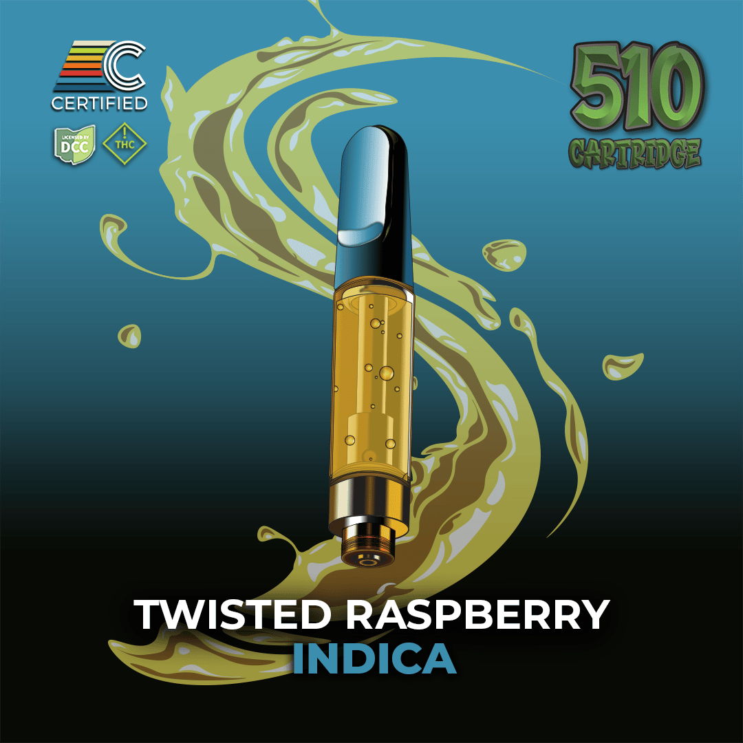 Twisted Raspberry - 1g Distillate Cart - Indica