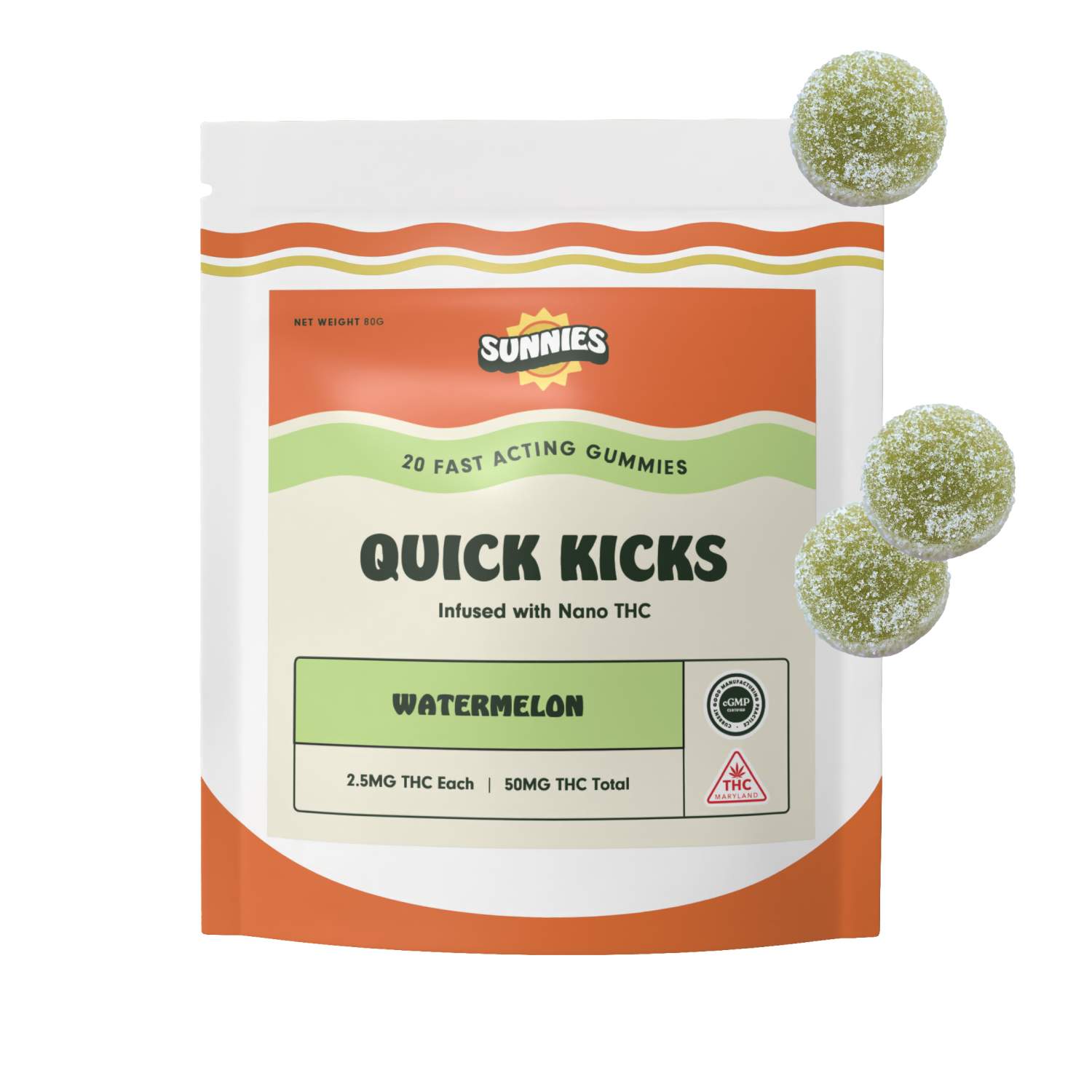 Watermelon - 50mg Candies - 20pk