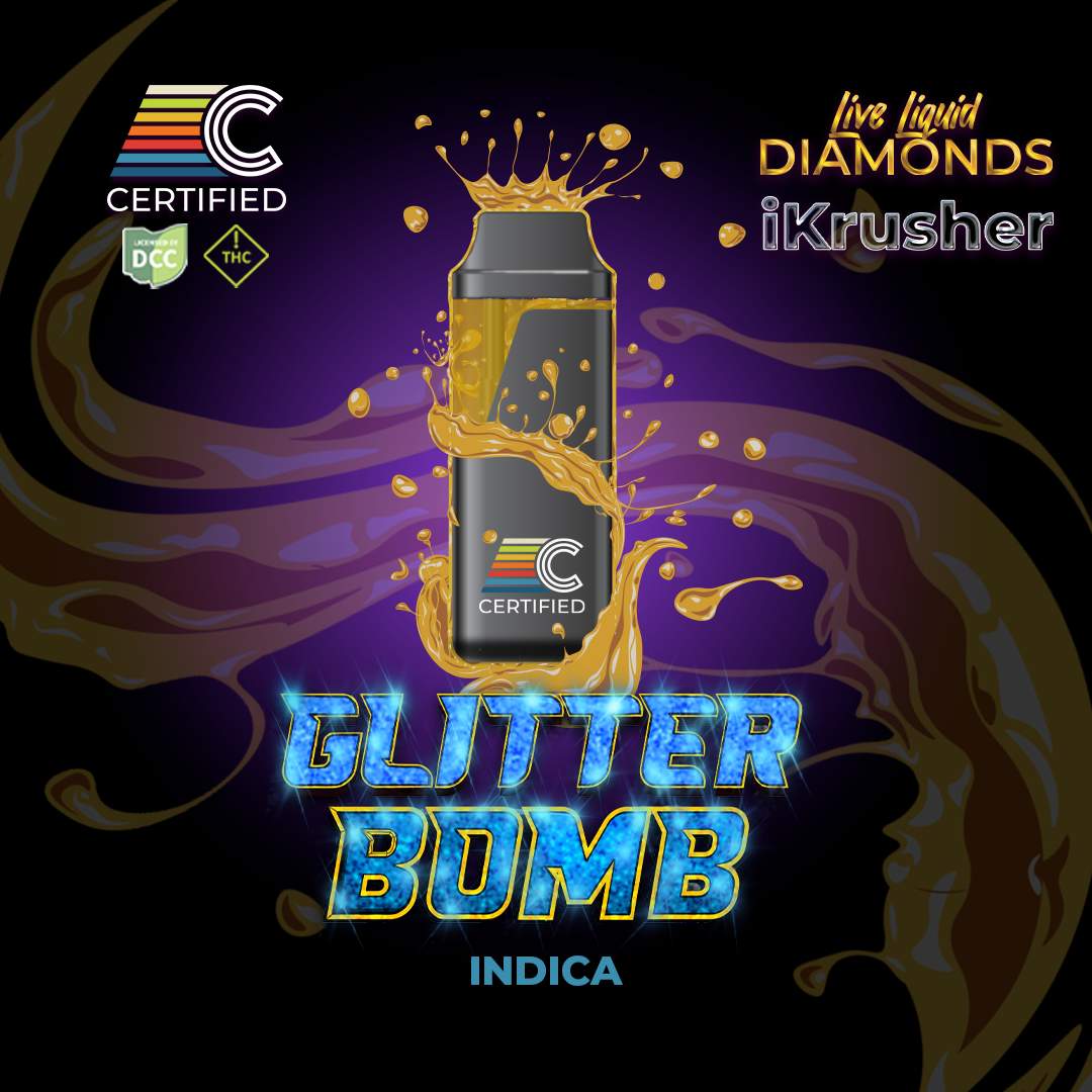 Glitter Bomb - 1g Live Liquid Diamond Disposable - Indica