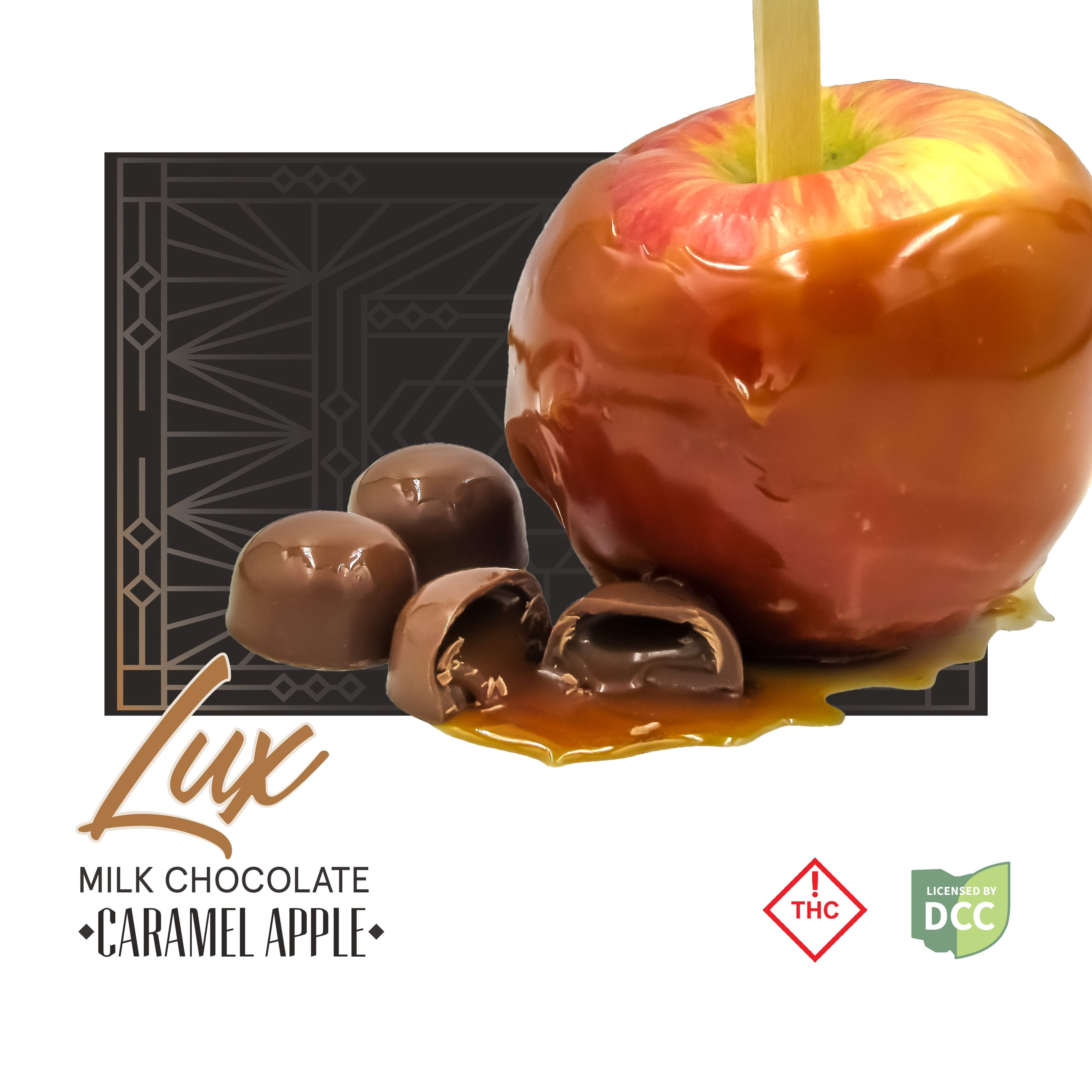 Milk Chocolate Caramel Apple - 100mg Chocolates - 10pk