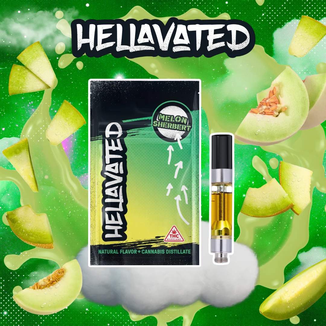 Melon Sherbert - 1g Distillate Cart - Hybrid