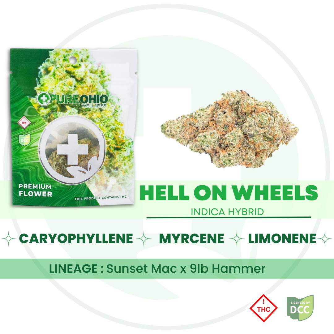Hell On Wheels - 2.83g Whole Buds - Hybrid
