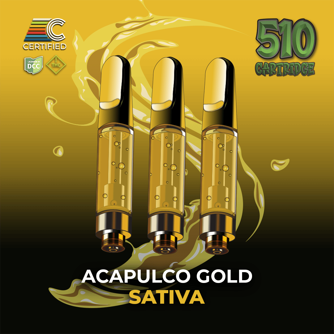 Acapulco Gold - 3g Distillate Cart - Sativa - 3pk