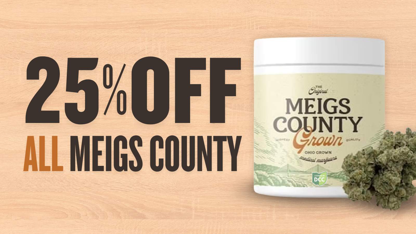 25% OFF MEIGS COUNTY