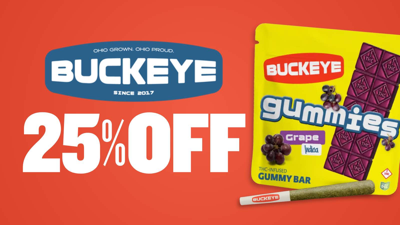 25% OFF BUCKEYE RELIEF