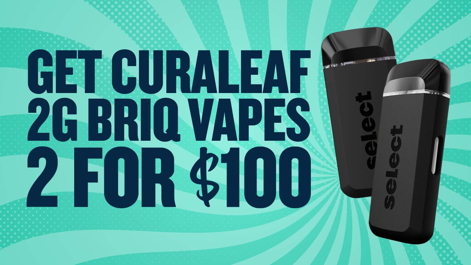 BUY 2 BRIQ 2G DISPOSABLES FOR $100