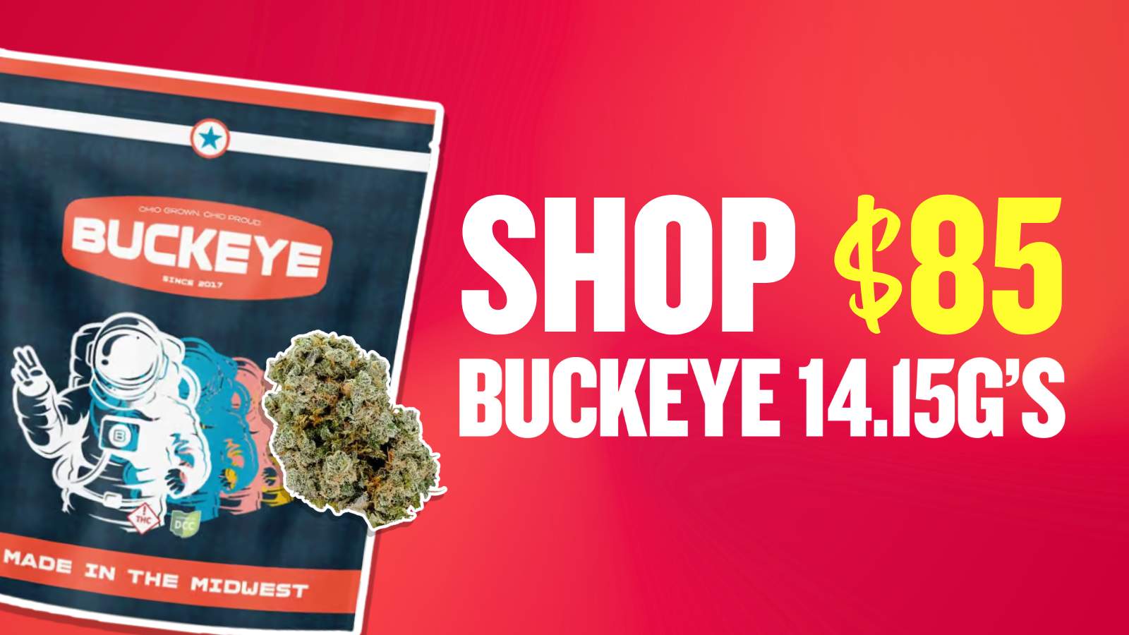 $85 BUCKEYE RELIEF 14.15G