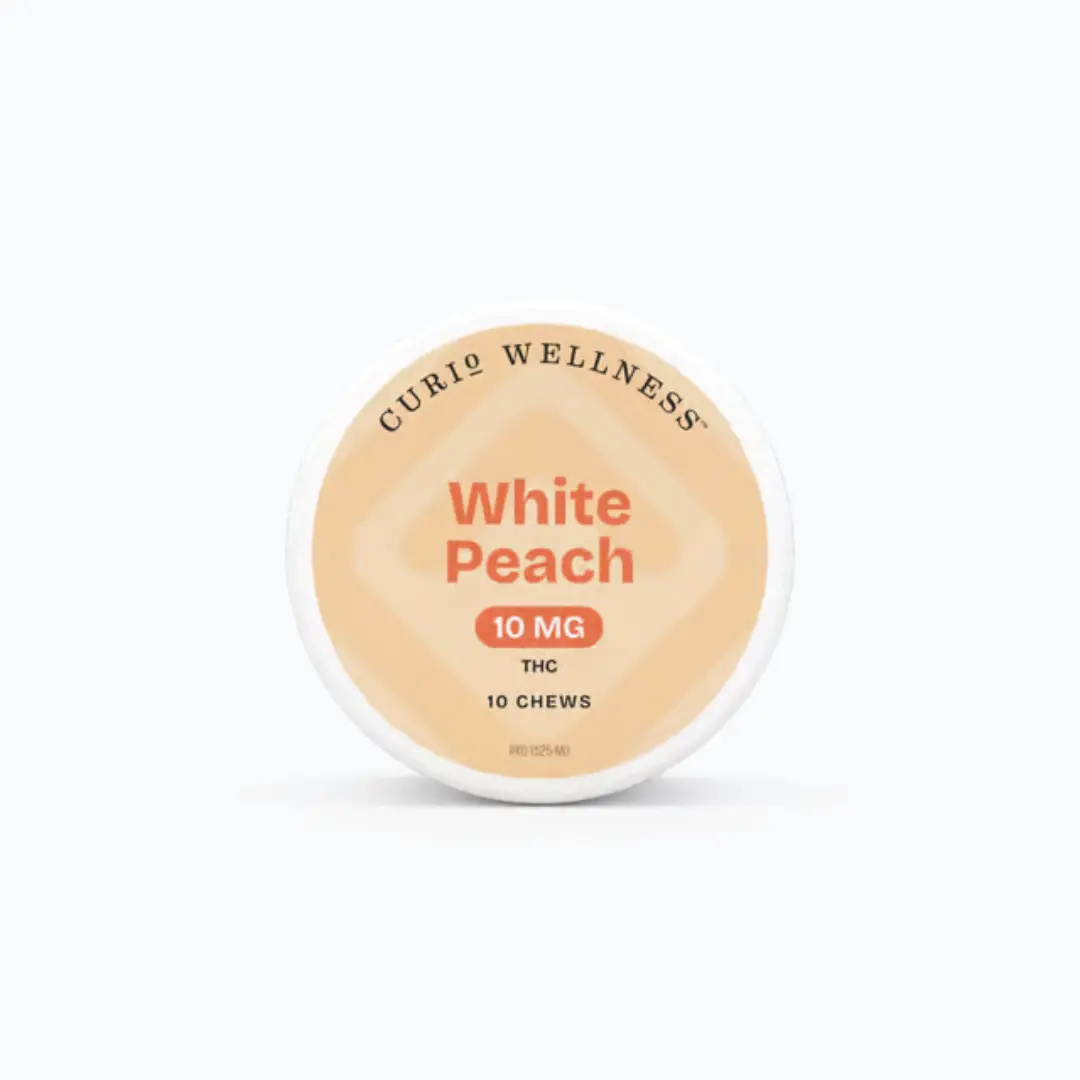 curio wellness white peach edible chews
