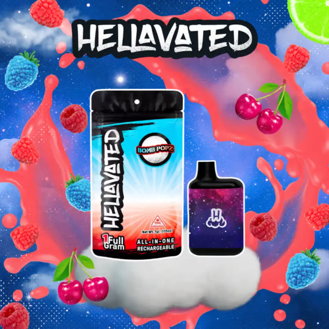 hellavated bomb popz 1g cloud bar disposable vape