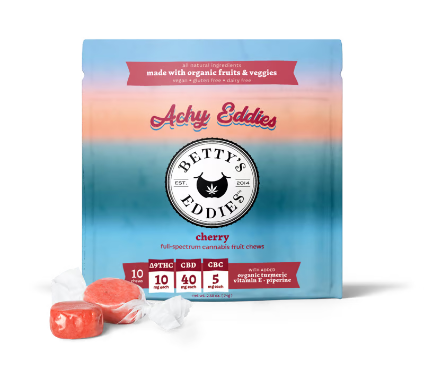 Achy Eddies Cherry - 100mg Candies - CBD - 10pk thumbnail 2