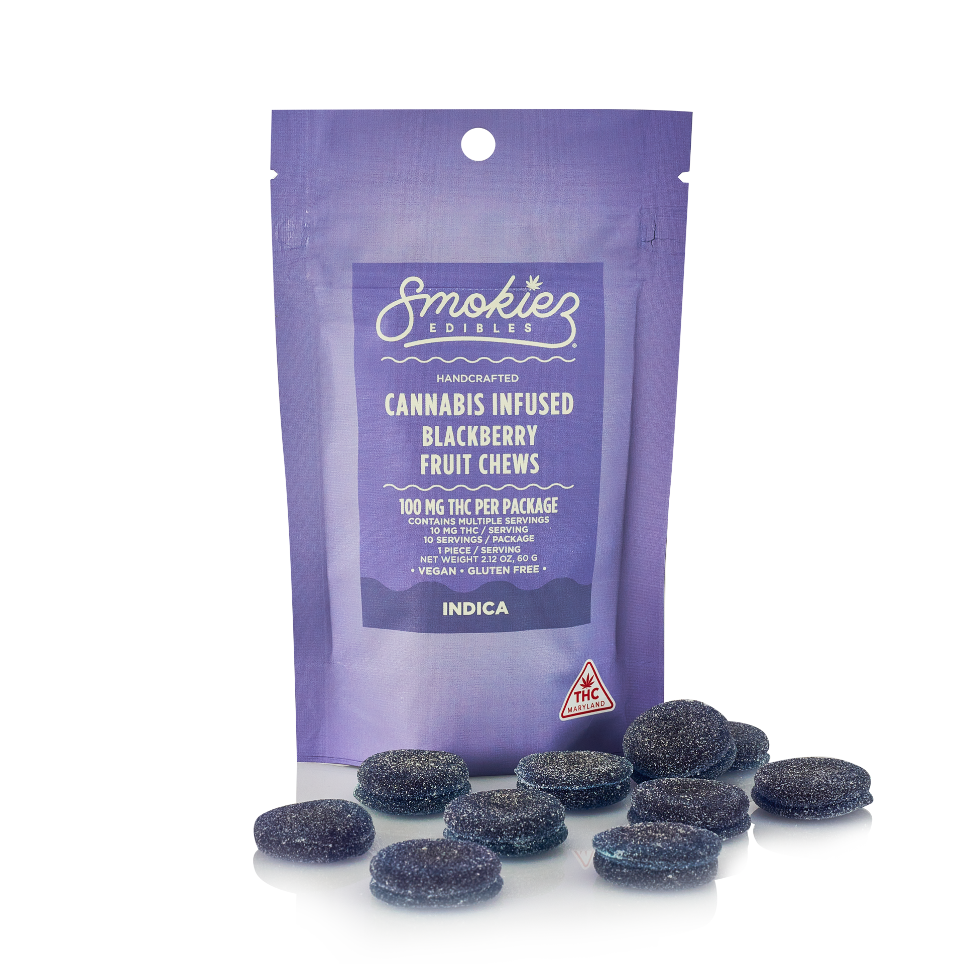 Blackberry - 100mg Candies - Indica - 10pk thumbnail 2