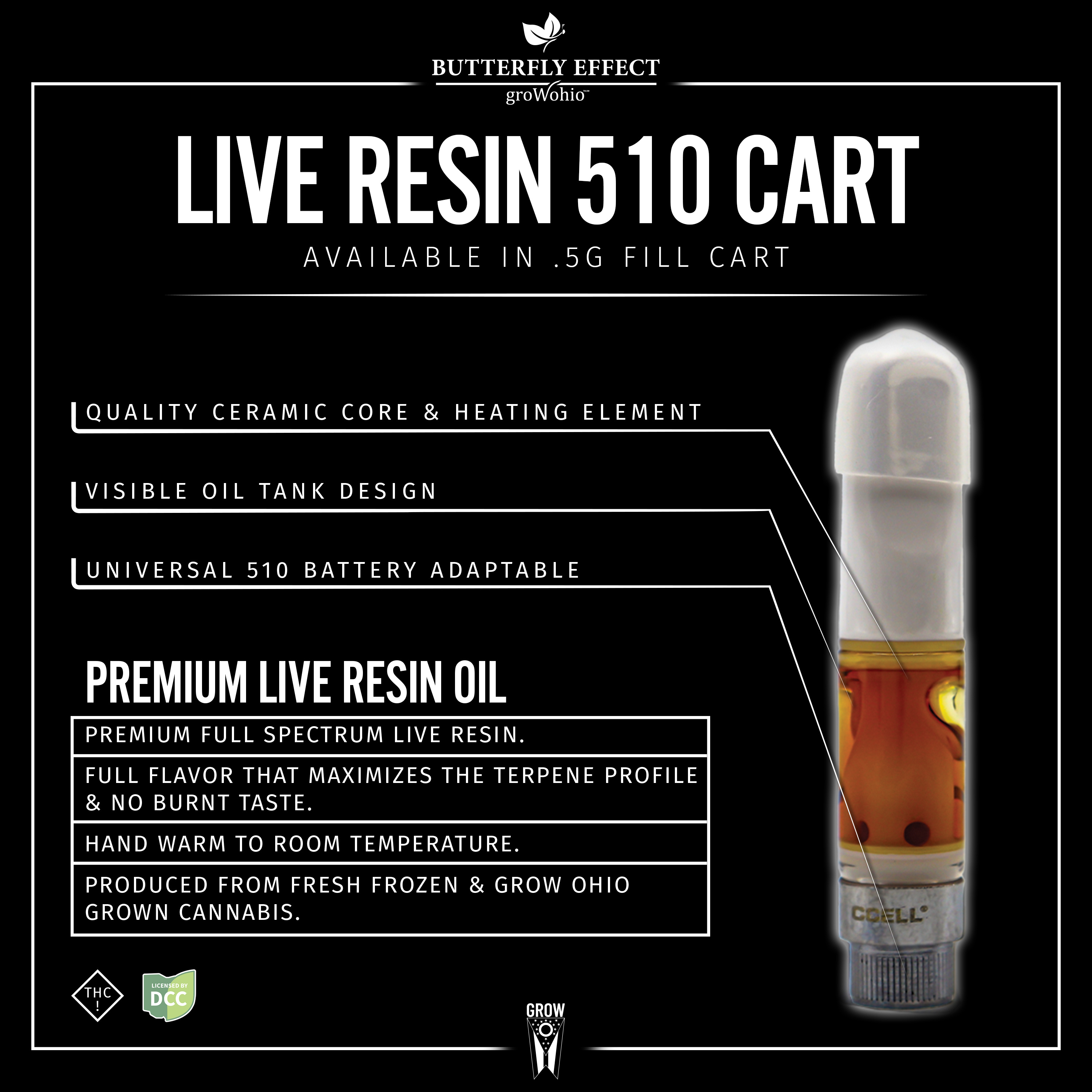 Black Jack - 0.5g Live Resin Cart - Sativa thumbnail 2