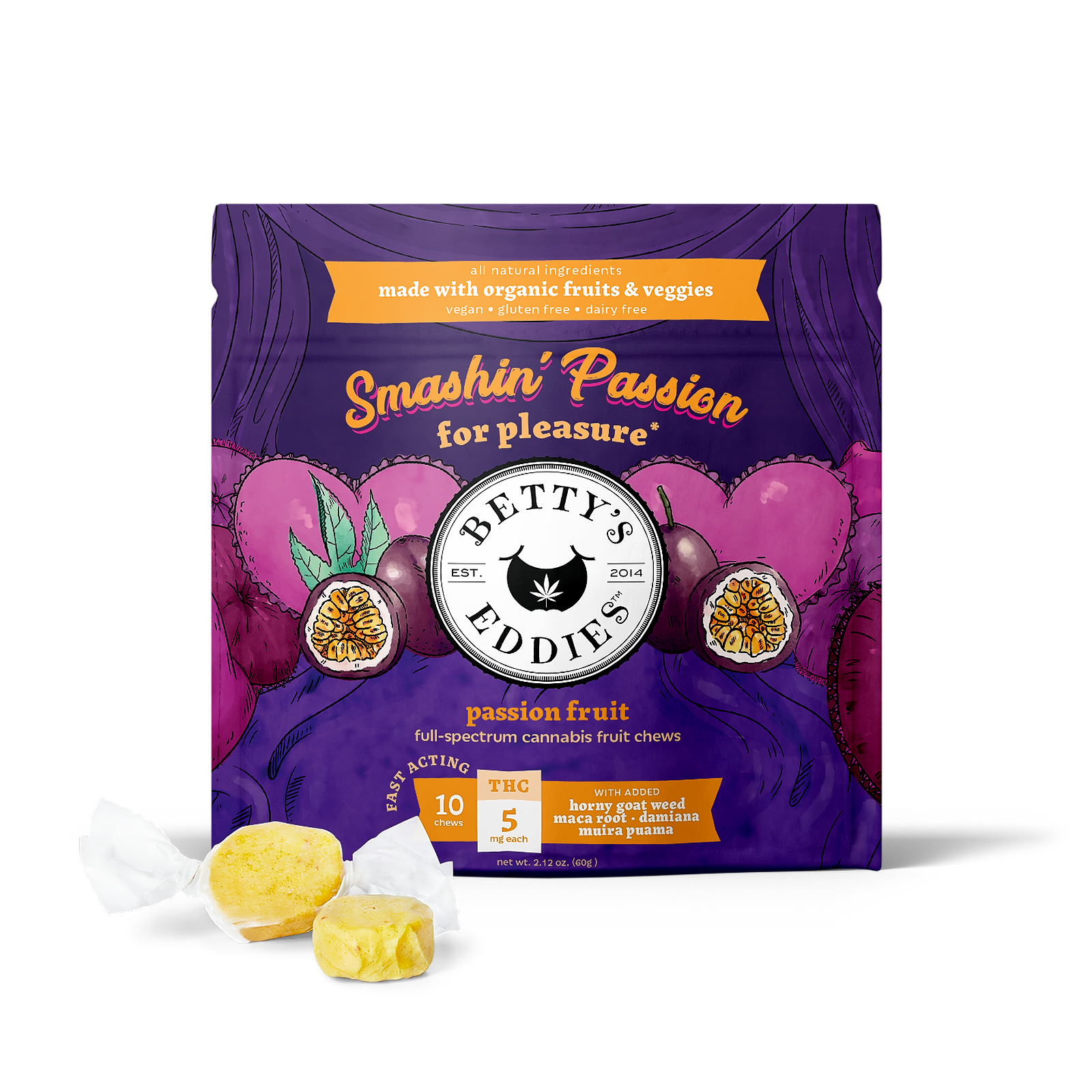 Smashin Passion Passion Fruit - 100mg Candies - 10pk thumbnail 2