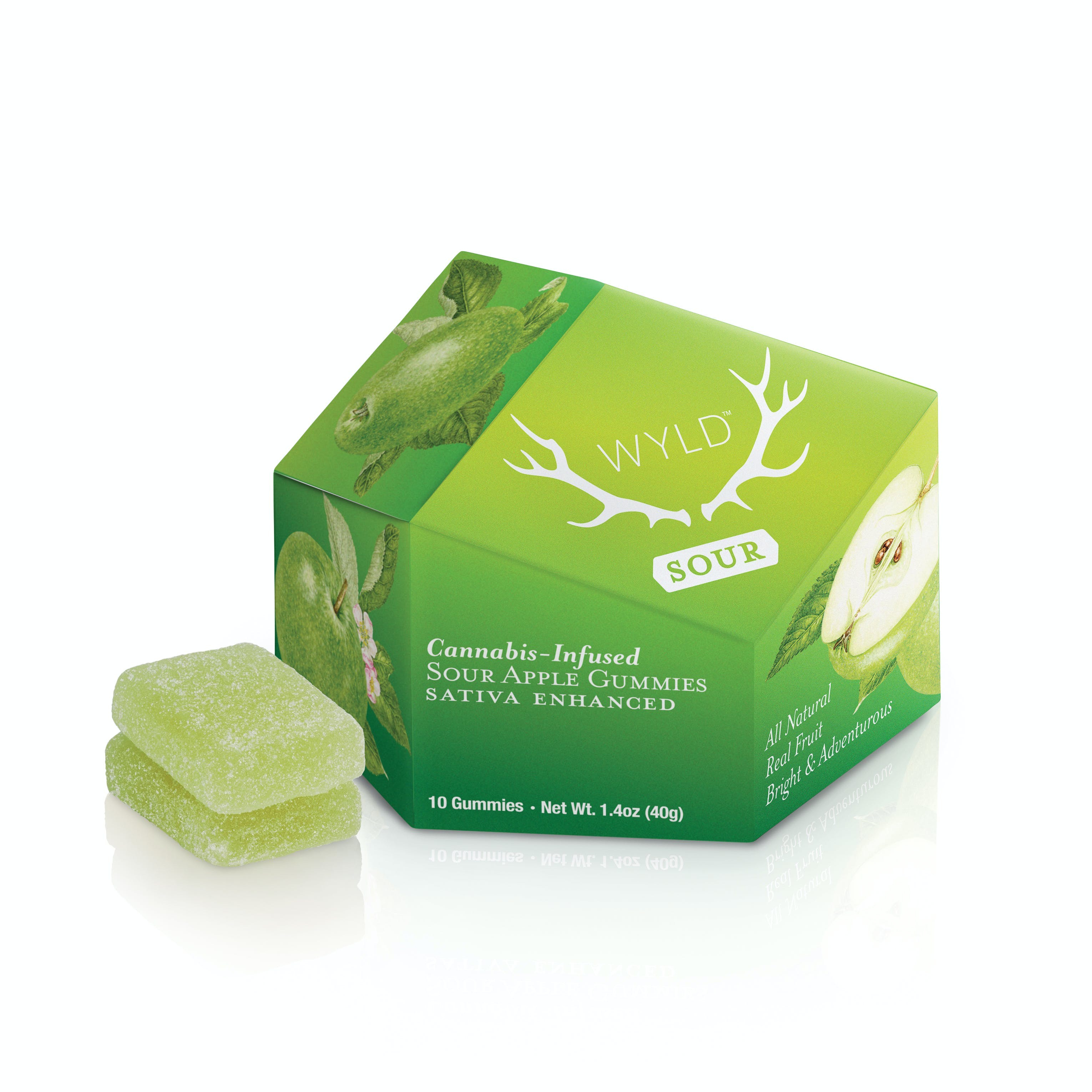 Sour Apple - 100mg Candies - Sativa - 10pk thumbnail 2