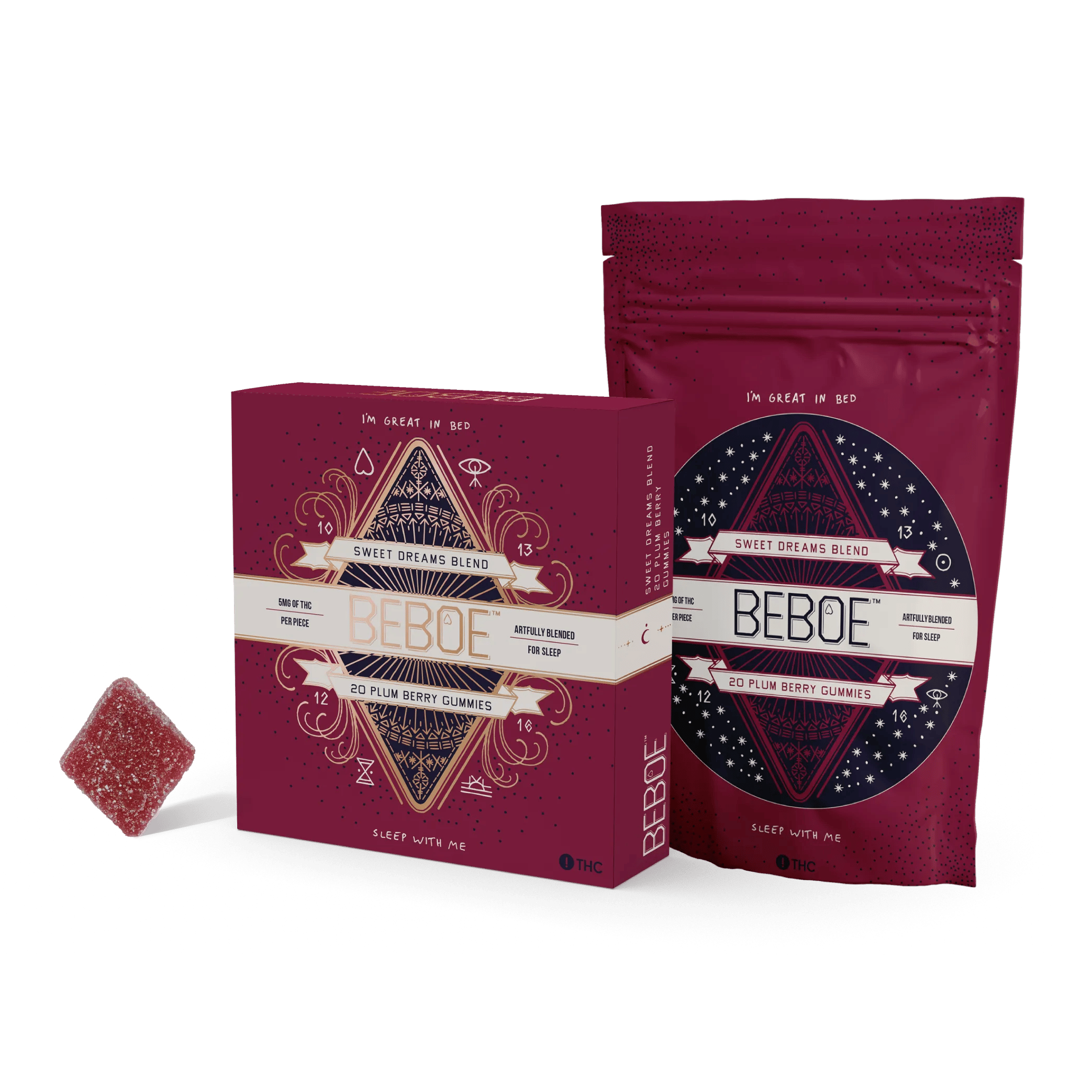 Plum Berry Sweet Dreams 5:1 - 100mg Candies - 20pk thumbnail 3