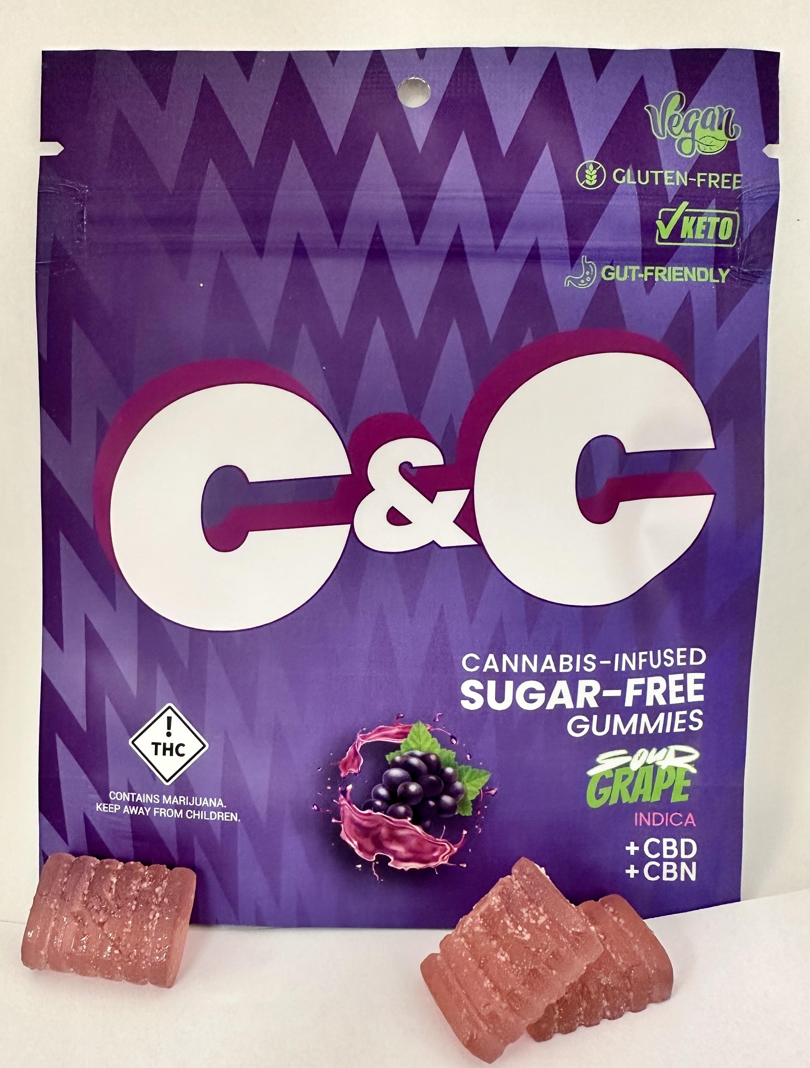 Sugar Free Sour Grape - 100mg Candies - CBD - 10pk thumbnail 2