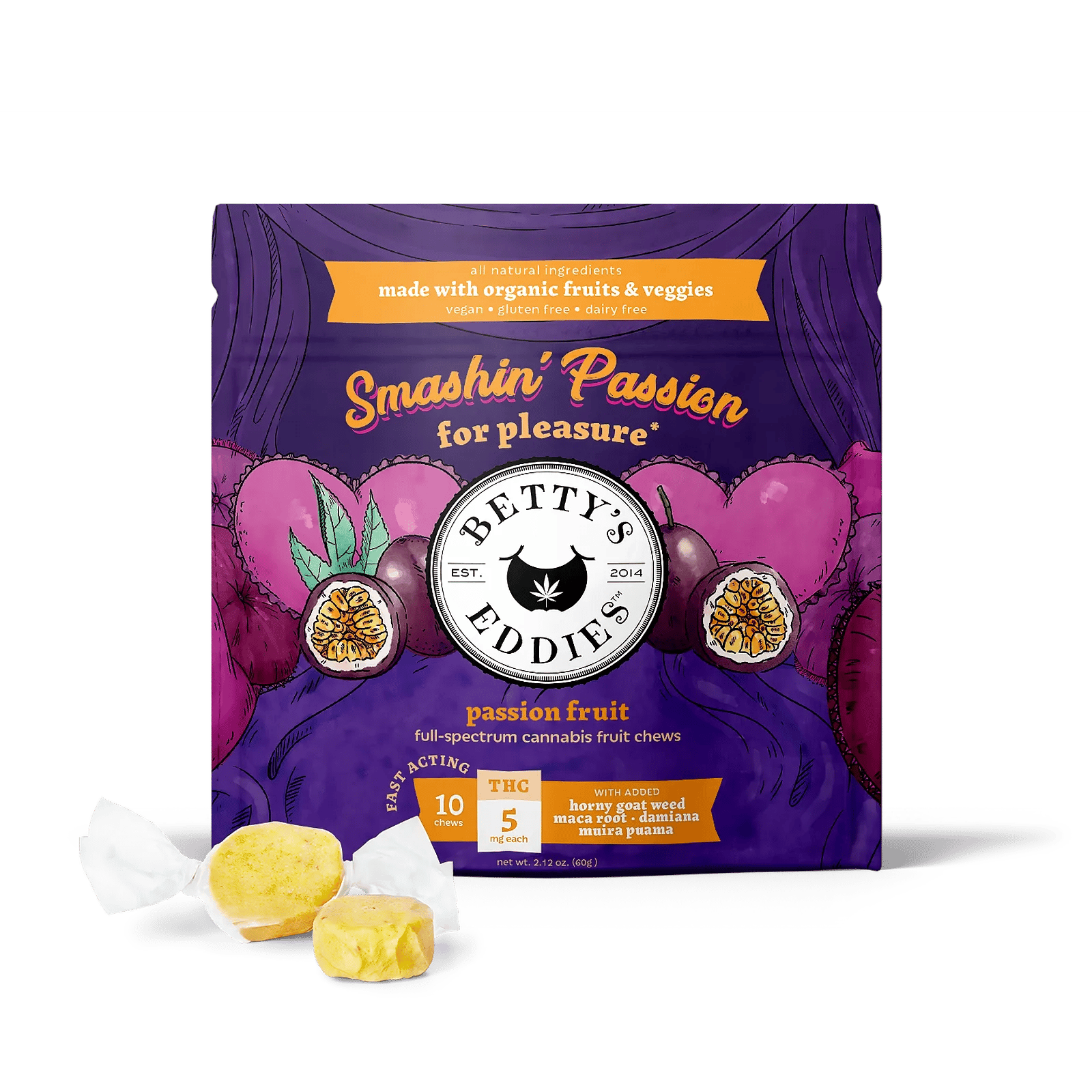 Smashin Passion Passion Fruit - 100mg Candies - 10pk thumbnail 3