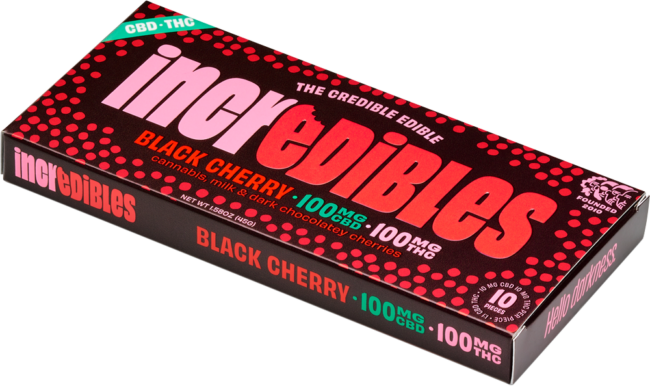 Black Cherry 1:1 - 100mg Chocolates - CBD - 10pk thumbnail 2