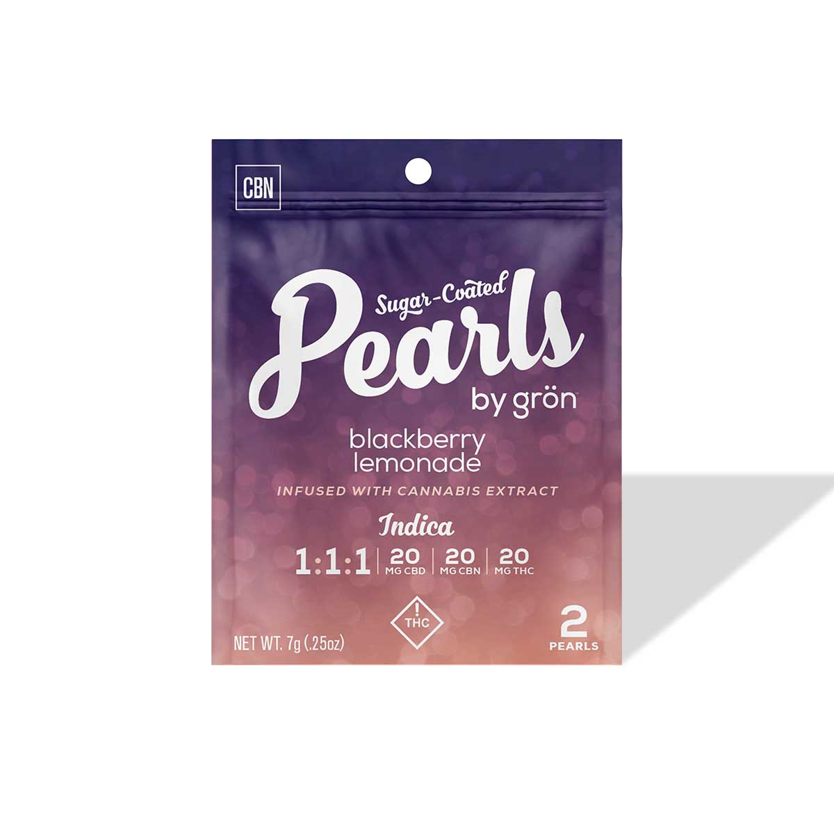 Blackberry Lemonade Pearls 1:1:1 THC / CBD / CBN - 20mg Candies - CBD - 2pk thumbnail 2