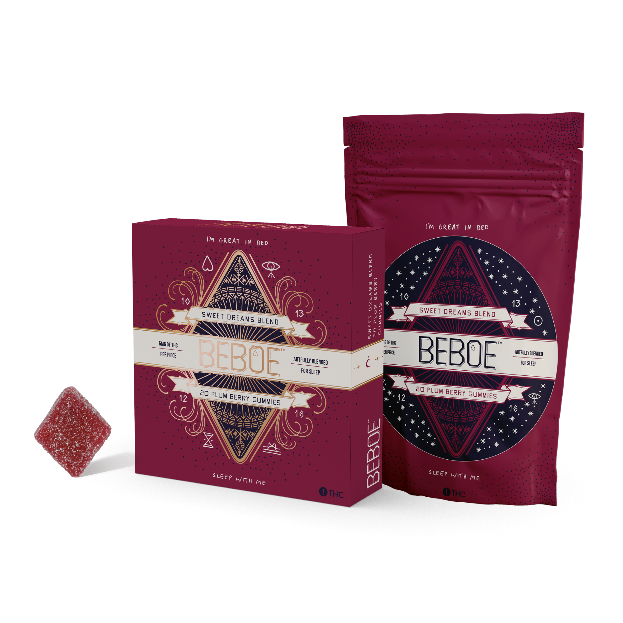 Plum Berry Sweet Dreams 5:1 - 100mg Candies - 20pk thumbnail 2