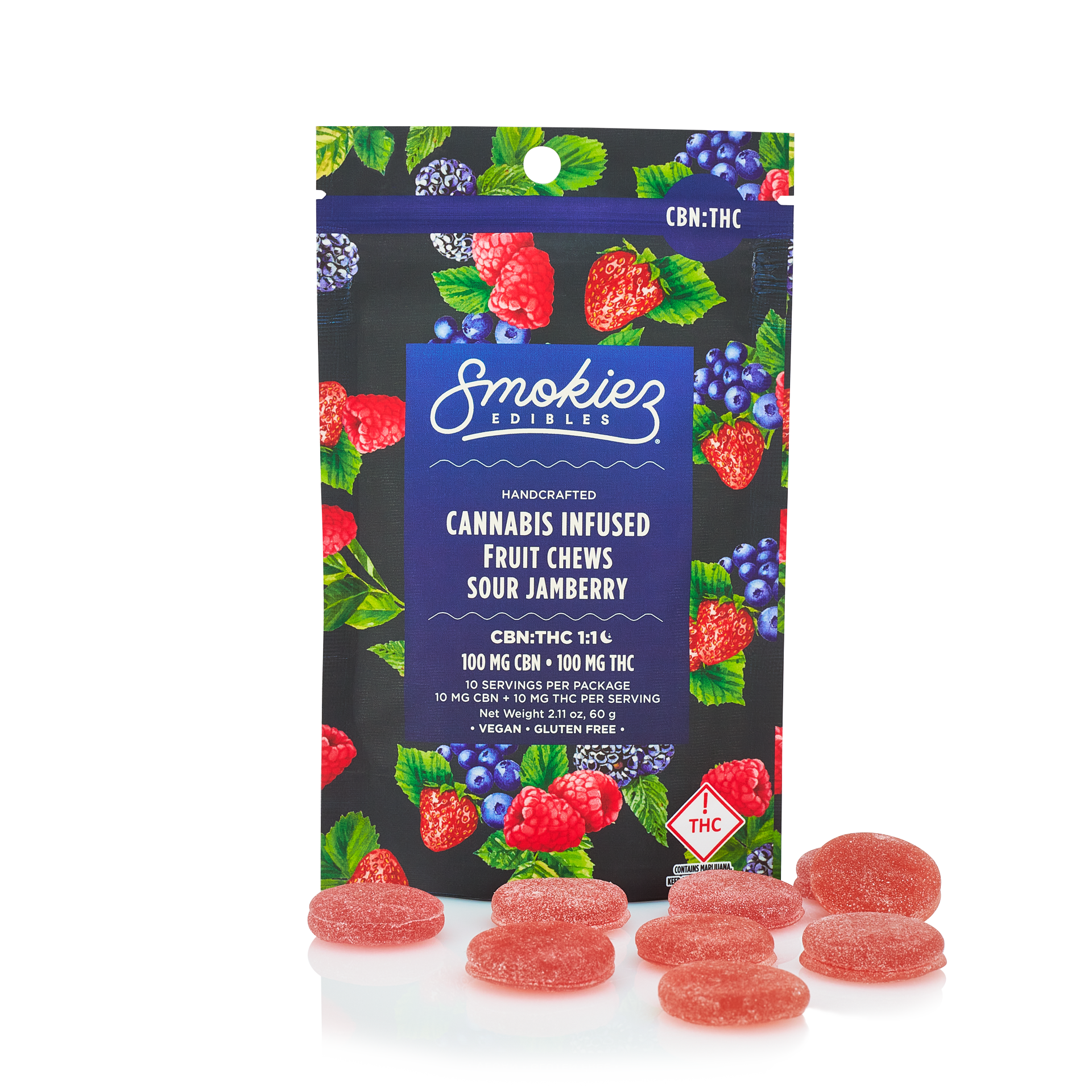 Sour Jamberry 1:1 - 100mg Candies - 10pk thumbnail 2